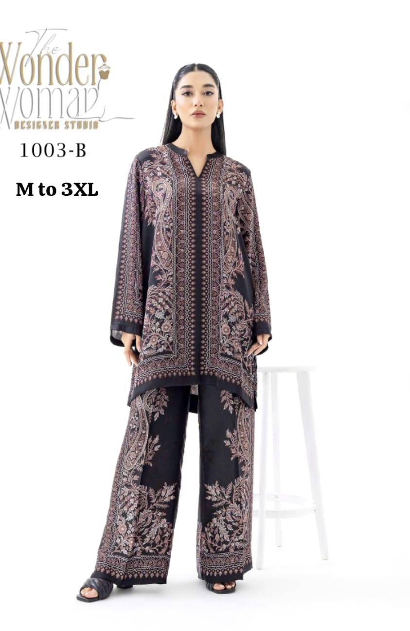 Aesthetic By wonder woman 1001 to 1006 Series Designer Collection Viscose Co-ord Set At Wholesale Price